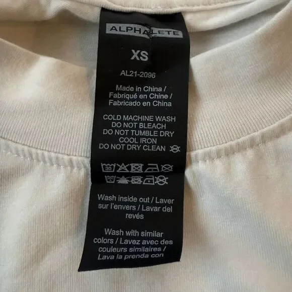 Alphalete Mens Stretch Round Neck Athletic Short Sleeve T-Shirt White Size XS - Picture 4 of 7